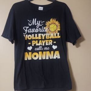 Black Volleyball Graphic T-Shirt